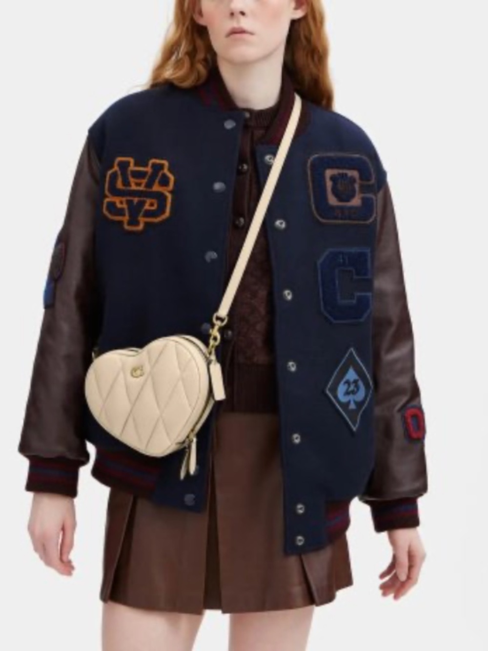 Coach quilted heart bag - chalk - BNWOT